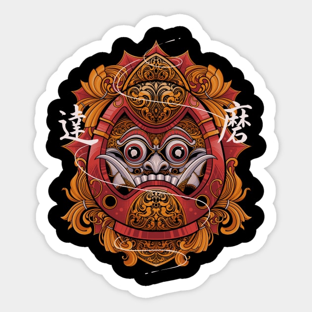 Daruma Sticker by tegaart